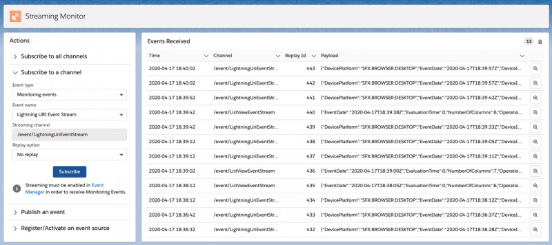 Salesforce Event Monitoring for Performance Issues