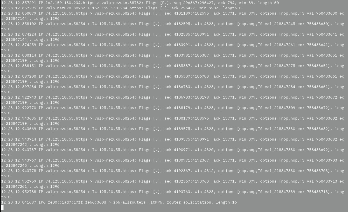 Tcpdump network testing tool interface Tcpdump network testing tool interface