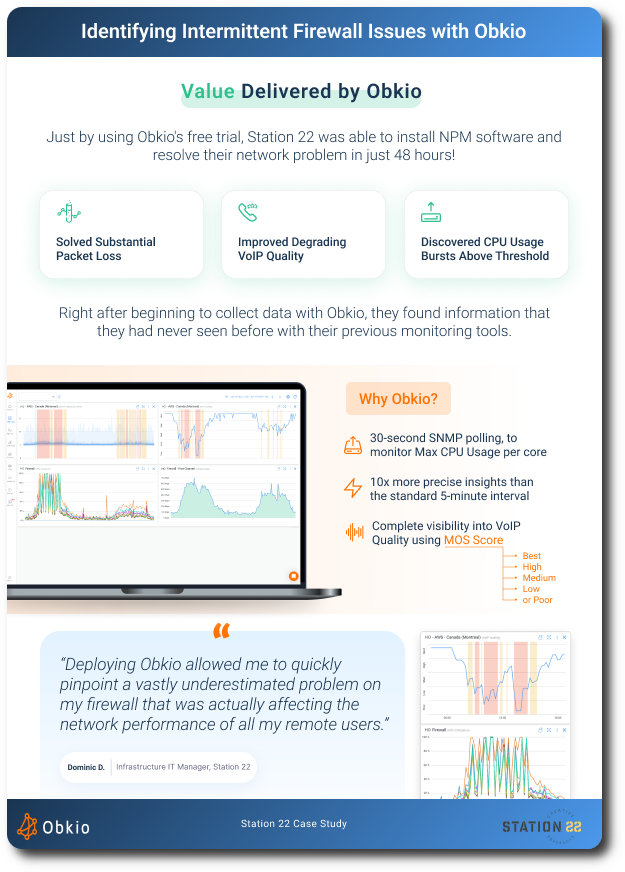 Obkio Firewall Monitoring Tool